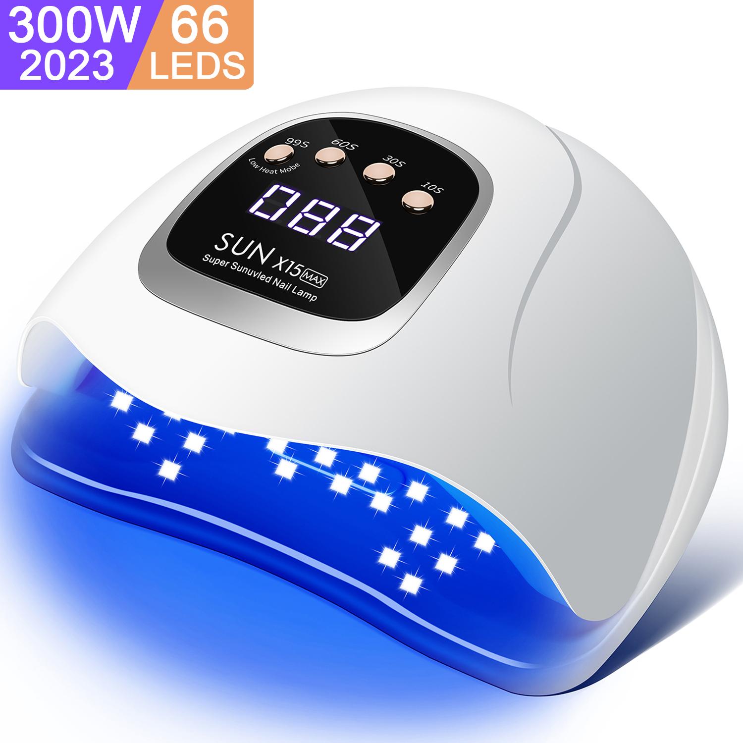 

300W SUN X15 MAX UV LED Nail Lamp For Fast Drying Gel Polish Dryer Manicure Machine With Auto Sensor 66Leds UV Light Nail Lamp EU
