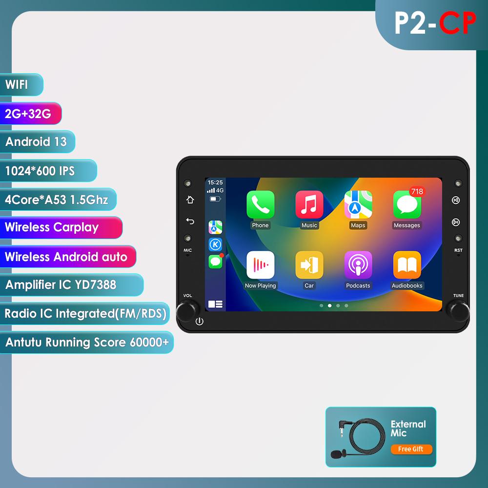 

OSSURET Интеллектуальное GPS Авторадио Carplay 4G 2Din Android 13 Автомагнитола для Alfa Romeo Brera Spider 159 Sportwagon Мультимедийный Видеоплеер Навигация P2CP 4Core 2G 32G