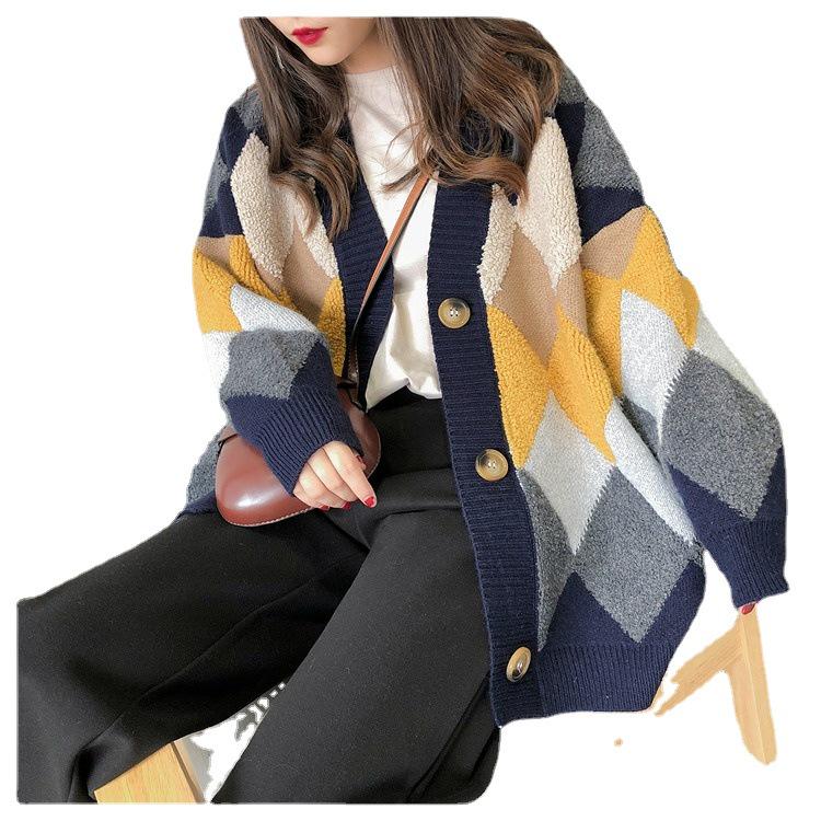 2020 Early Autumn Korean Style Loose Knit Cardigan for Women