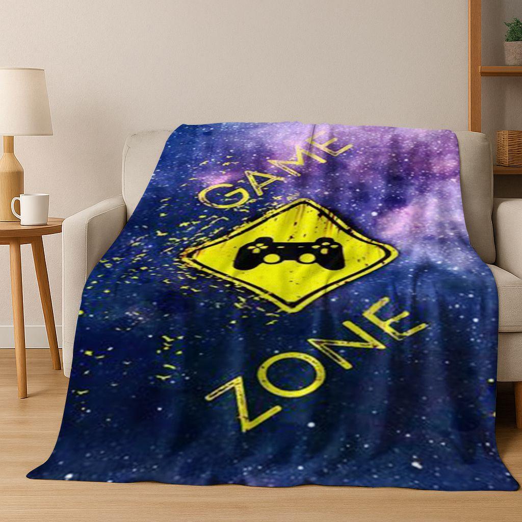 

26 Style Gamer Zone Game Controller Flannel Blanket,Warm and Cozy Soft Throw Blanket for Home Bedroom Bed Sofa Travel Cover Kid 75x90cm