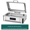 Electric Stainless Steel Flip-Top Buffet Warmer