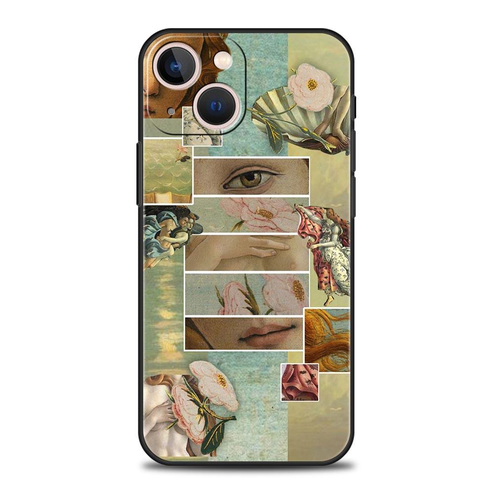 ART Aesthetic Collage Venus Phone Case For iPhone 17 Air 16 Plus 13 15 14 12 11 Pro MAX 7 8 SE Soft TPU Shockproof Cover Funda