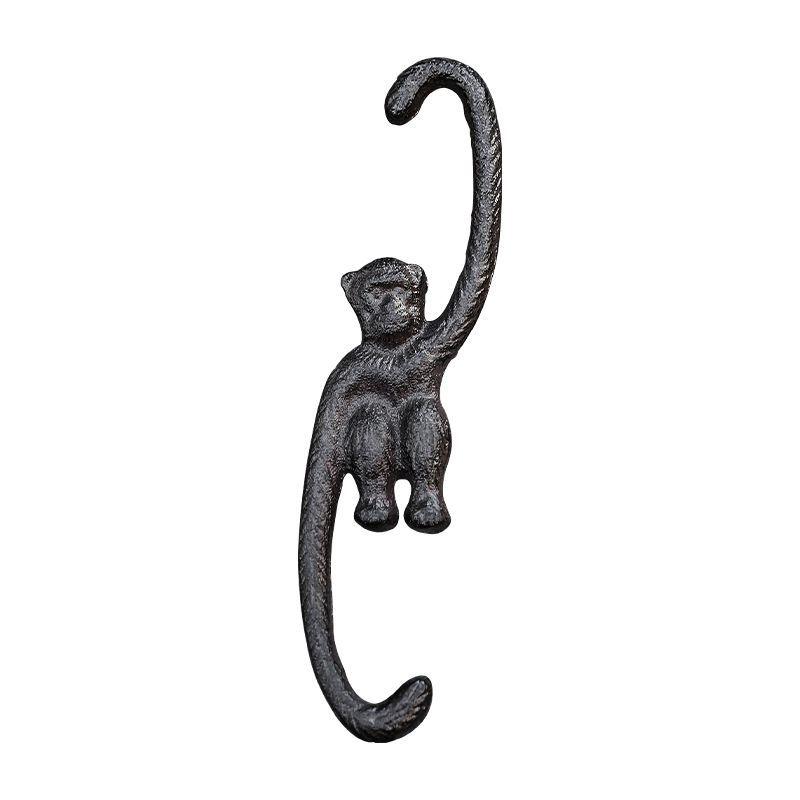 Rustic Iron Monkey S Hook – Decorative Hanging Hook for Home & Garden