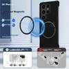 POZZO Ultra-Thin Matte Phone Case for Samsung S24 Ultra, Borderless with MagSafe Magnetic Shockproof Heat Dissipation, Starry Night Black