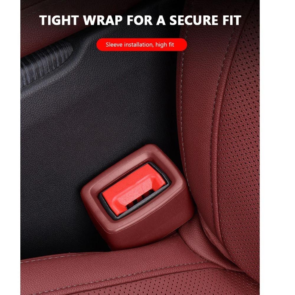 2Pcs Anti Scratch Seatbelt Button Protector Universal Seat Belt Protection Cover Adults