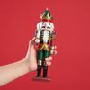 3pcs 30cm Unique Wooden Nutcracker King Drummer Soldier Handmade Christmas Decor Puppet Ornaments Holiday Decor Collectible Gift