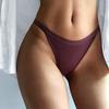 Low Waist Triangle Thong In Ice Silk and Cotton Blend