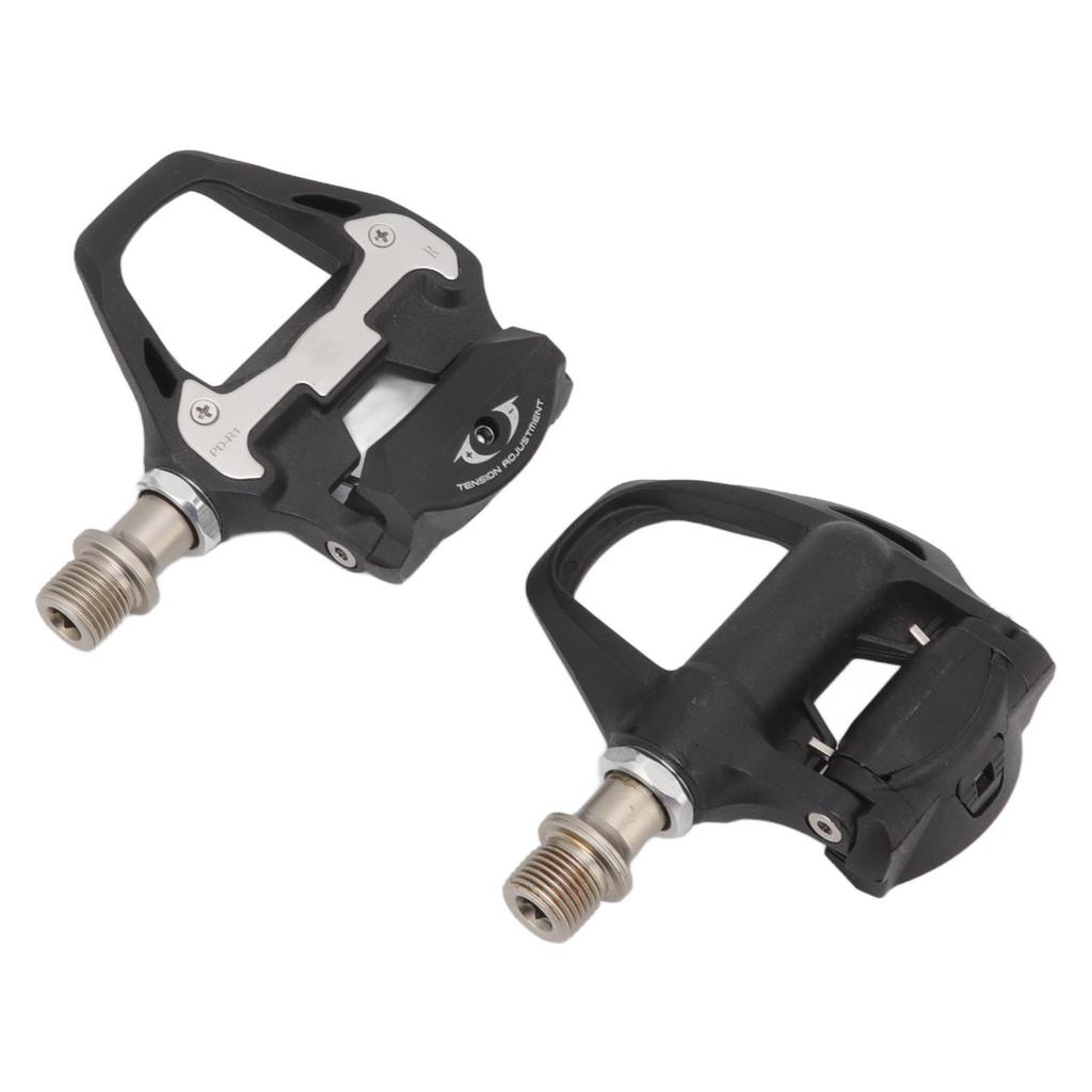 1 Pair Bicycle Self Locking Pedals Mountain Bike Lock Pedal Nylon Cycling Pedal with Cleat Accessory Compatible for SPD