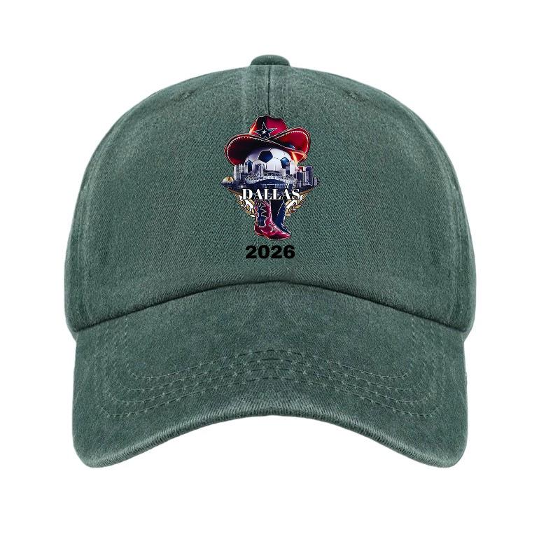 2026 Dallas Football World Cup Washed Distressed Cap