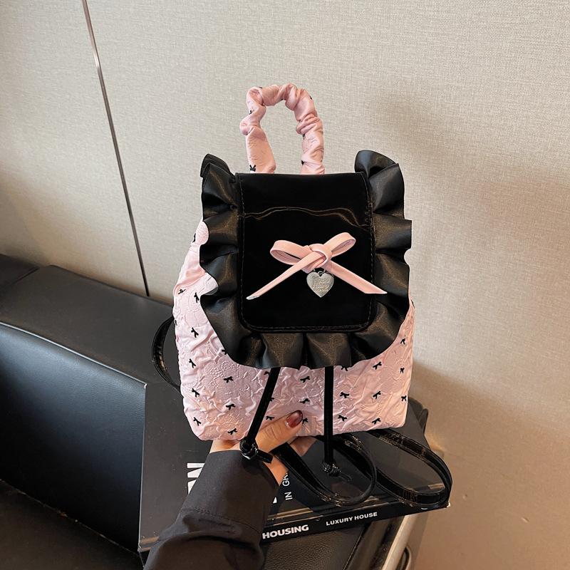 

Милый мини-рюкзак, милый рюкзак-ветер, женский школьный рюкзак с кружевом для девочки. розовый