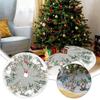 120CM Christmas Tree Skirt Decorations Snowman Large Size Reindeer Fabric Snowflake Pattern Holiday Home Decor Party Gift Pad