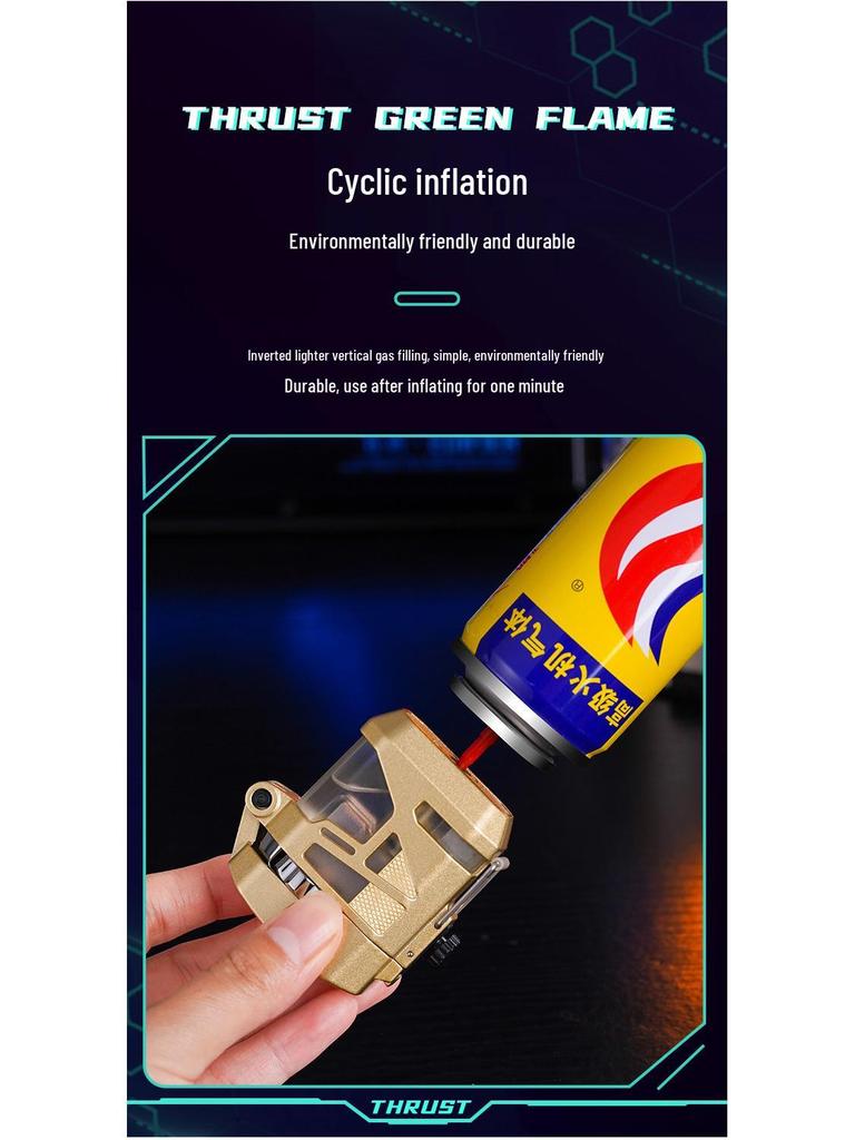 Oupao 921 Windproof Transparent Luminous Mecha Lighter