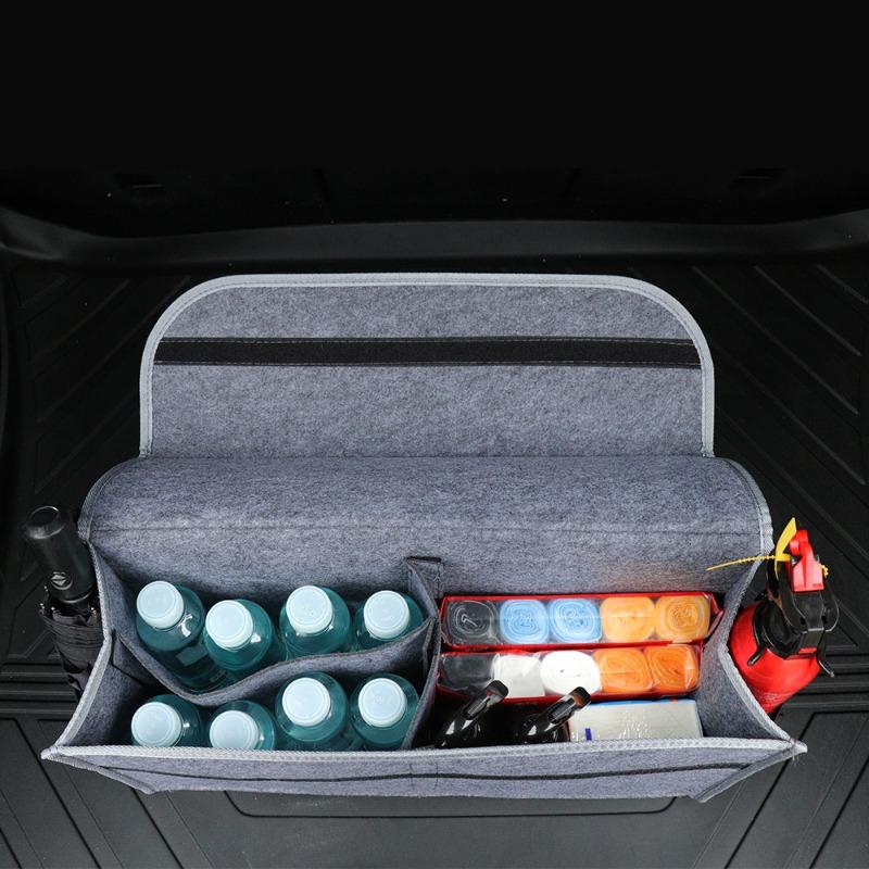 Car Soft Felt Storage Bag Organizer Cars Foldable Trunk Bag For Suzuki Grand Swift Jimny Vitara Baleno SX4 XL-7 GW250 Accessories