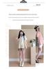 2026 Korean Puff Sleeve Doll Shirt & Belly Support Shorts Set