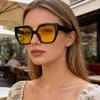 Neue übergroße Sonnenbrille Damen Herren Vintage Quadratisch Designer Marke Sonnenbrillen Weiblich Großes Gestell Spiegel Retro Oculos De Sol