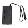 Inversor de Carro DC12V 24V para AC220V 110V 150W com Visor Digital 2 Tomadas 5 Portas USB 1 Tomada de Isqueiro PD 25W QC 20W Rápido