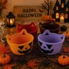 Foldable Halloween Crochet Storage Basket Tabletop Decorative Container  Bedroom