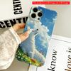 White Wolf In Flower Field Sky All Inclusive Film Hard Phone Case, Compatible with iPhone 18 Pro Max 17 16 15 14 13 12 11