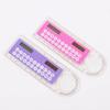 2Pcs 10cm Ruler Solar Calculator 2in1 Design Multifunction Calculator  Office Supplies