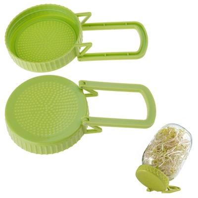 Tapa Germinadora Para Tarro Mason de Boca Ancha Con Soporte Germinación Eficiente de Semillas Plástico Para Jardineros Caseros Macetas