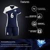 Women's & Men's Volleyball Team Uniform Set - Short-Sleeved, Professional Training Suit with Printed Numbers