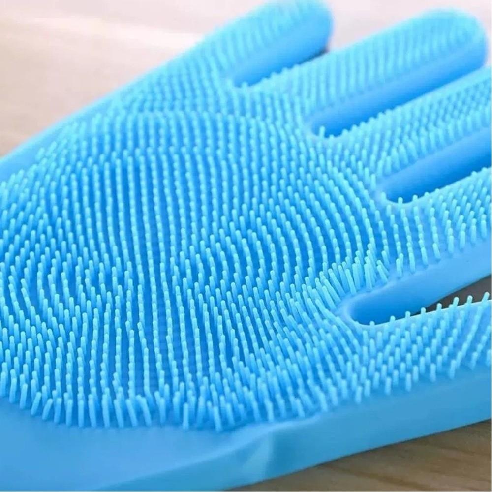 Soft Silicone Pet Grooming Cleaning Gloves Lengthen Anti Bite Dog Cat Bathing Shampoo Glove Dog Massage Hair Removal Glove Dog