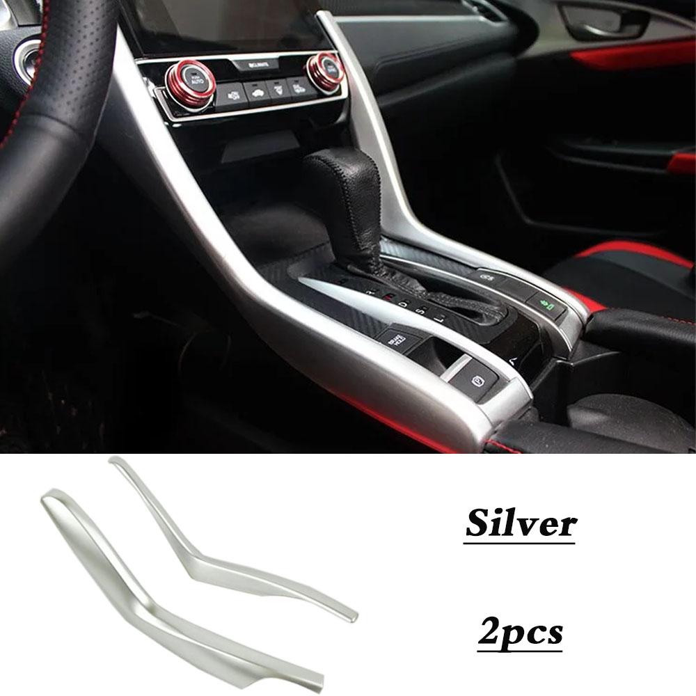 Car Cover ABS Plastic Interior Middle Front Shift Stall Paddle Cup Lamp Trim For Honda Civic 10th 2016 2017 2018