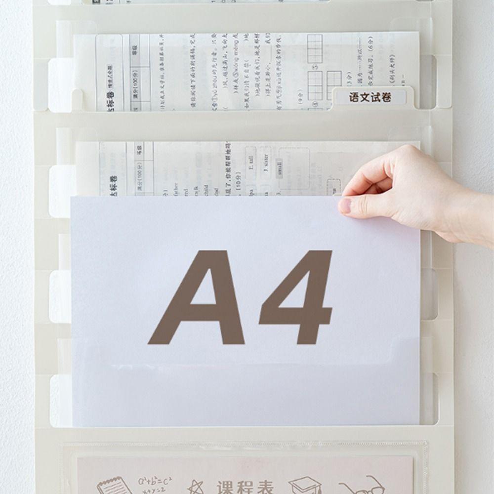 A4 Wall Hanging File Organizers Large Capacity Expandable Documents Case Student Use