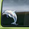 QT2029#15cm Moonlight Dolphin Waterproof Vinyl Car Decals for Windows, Bumper, Exterior Decorative Accessories, Blocking Scratches Stickers