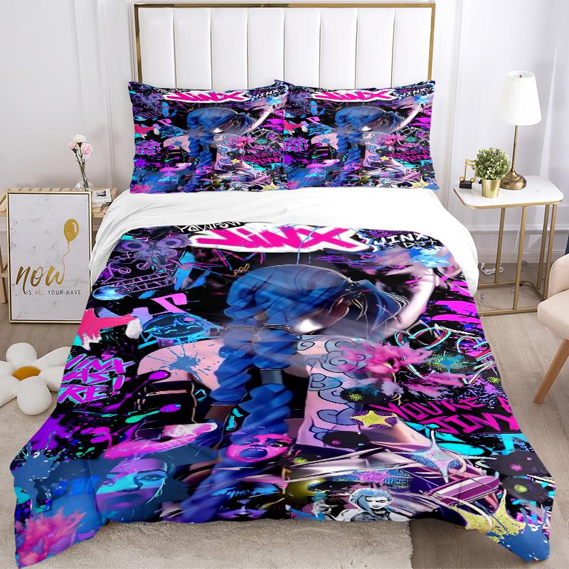 3Pcs Vivid Neon Graffiti Art Bedding Sets For All Sizes New 3D Printed Bed Cover Comforter Duvet Cover Pillowcase Bedroom Decoration