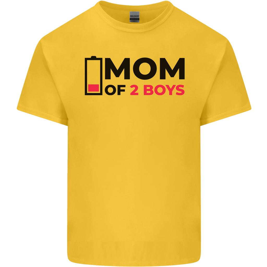 Mom of Two Boys Funny Mothers Day Unisexs Light Cotton TShirt