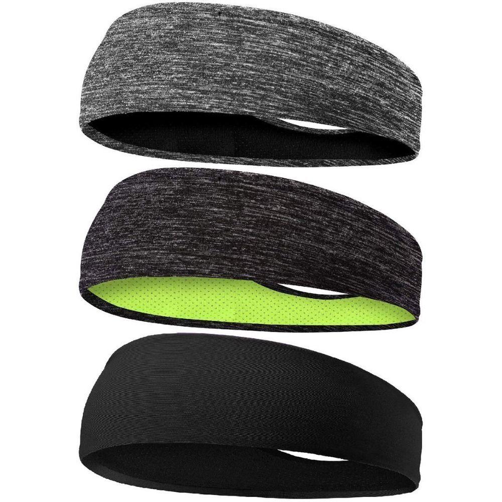 

3pcs Moisture Absorbing Stretchy Sweatband Quick-Dry Men‘s Sports Headband Football 3 pcs