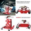 Compact 450 lbs Capacity Transmission Jack, Adjustable Height 7-23, 4-Wheel Auto Lifting Jack with Safety Straps