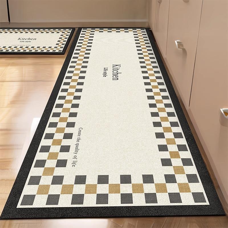 Kitchen Carpet Water-absorbing Quick-drying Non-slip Floor Mat Advanced Light Luxury Diatom Mud Rug Home Decoration Foot Mats