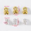 10Pcs Crimp End Bead Accessories 18K Gold Plated Clam Shell Bead Tip Crimp Ends Ball Chain Connector DIY Jewelry Making Supplies