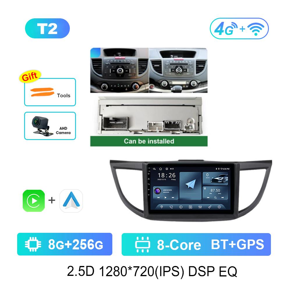Carplay WiFi 10.1 '' for Honda CRV CR-V 4 RM RE 2011 - 2018 GPS Car Video Multimedia Player Android OS 4G BT HD Touch Screen