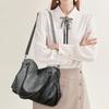 Large Capacity Black Brown Shoulder Bags For Women Large Shopper Bag Solid Color Soft Leather Crossbody Handbag Lady Travel Tote Bag