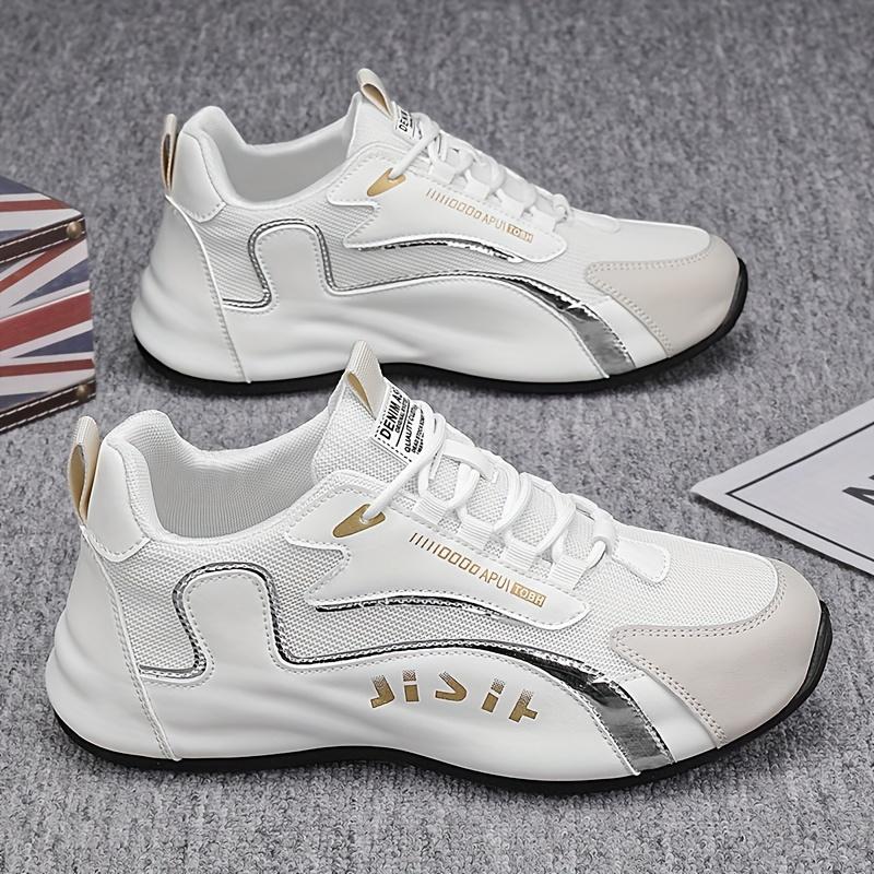 

Мужские легкие повседневные кроссовки - Дышащий верх из полиуретана, Амортизирующая резиновая подошва, Низкий верх на шнуровке, Элегантный дизайн кроссовок, Прочная обувь 45