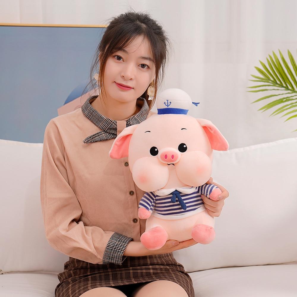 Милая темно-синяя кукла-свинья — фото 6