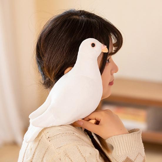 Cute Pigeon Plush Toy Soft Simulated Design Children Gift Photo Props Versatile PP Cotton Doll for Kids