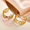 Exquisite Titanium Steel Cross Hollow Gold Ear Cuffs - High-End Light Luxury Fashion
