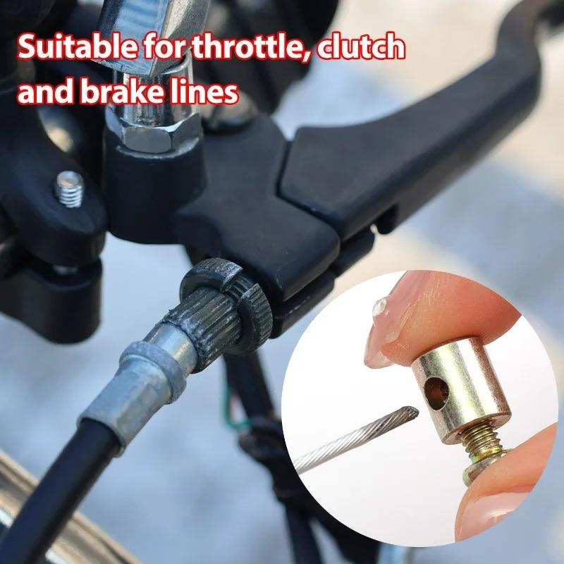 Motorcycle Throttle Cable Clip Head Steel Wire Rope Fixing Buckles Throttle Cable Conversion Heads for Vehicles Part Accessories