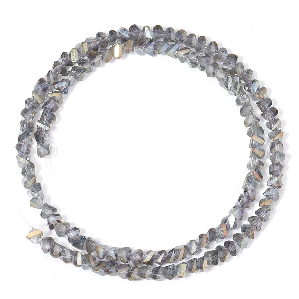 120pcs/lot 4mm Triangular Crystal Glass Beads Loose Beads Spacer Beads For Jewelry Making DIY Bracelet Necklace Accessories