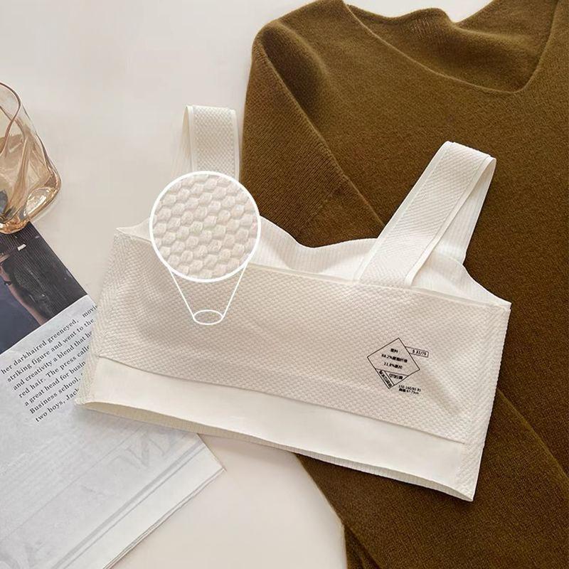 Women's Push - Up Wire - Free Anti - Sagging Bra with Side Support Seamless One - Piece Tank Style for Autumn and Winter