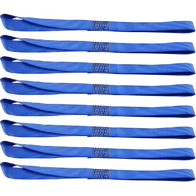 XSTRAP STANDARD Soft Loop Tie-Down Straps 8PK 1-1/16 X 18 Inches - 3600LB Breaking Strength, Loops For Securing Trailering Of Bikes, ATV, UTV,