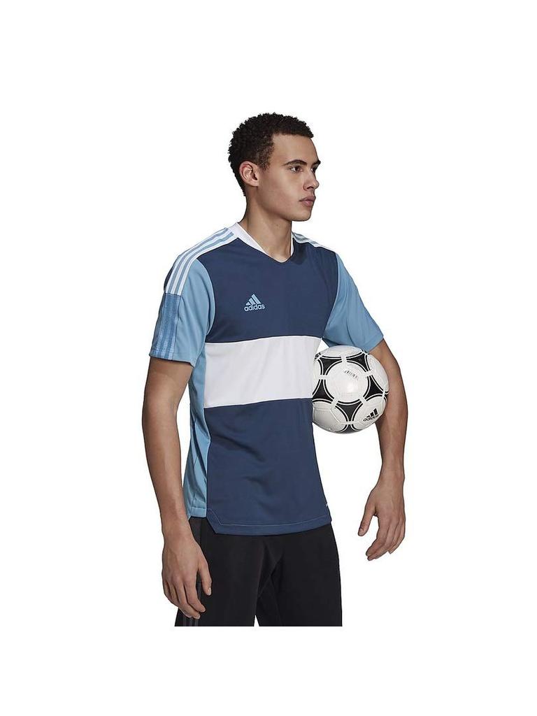 Adidas Tiro 21 Crew Size O Jersey, Navy/Hazy Blue,