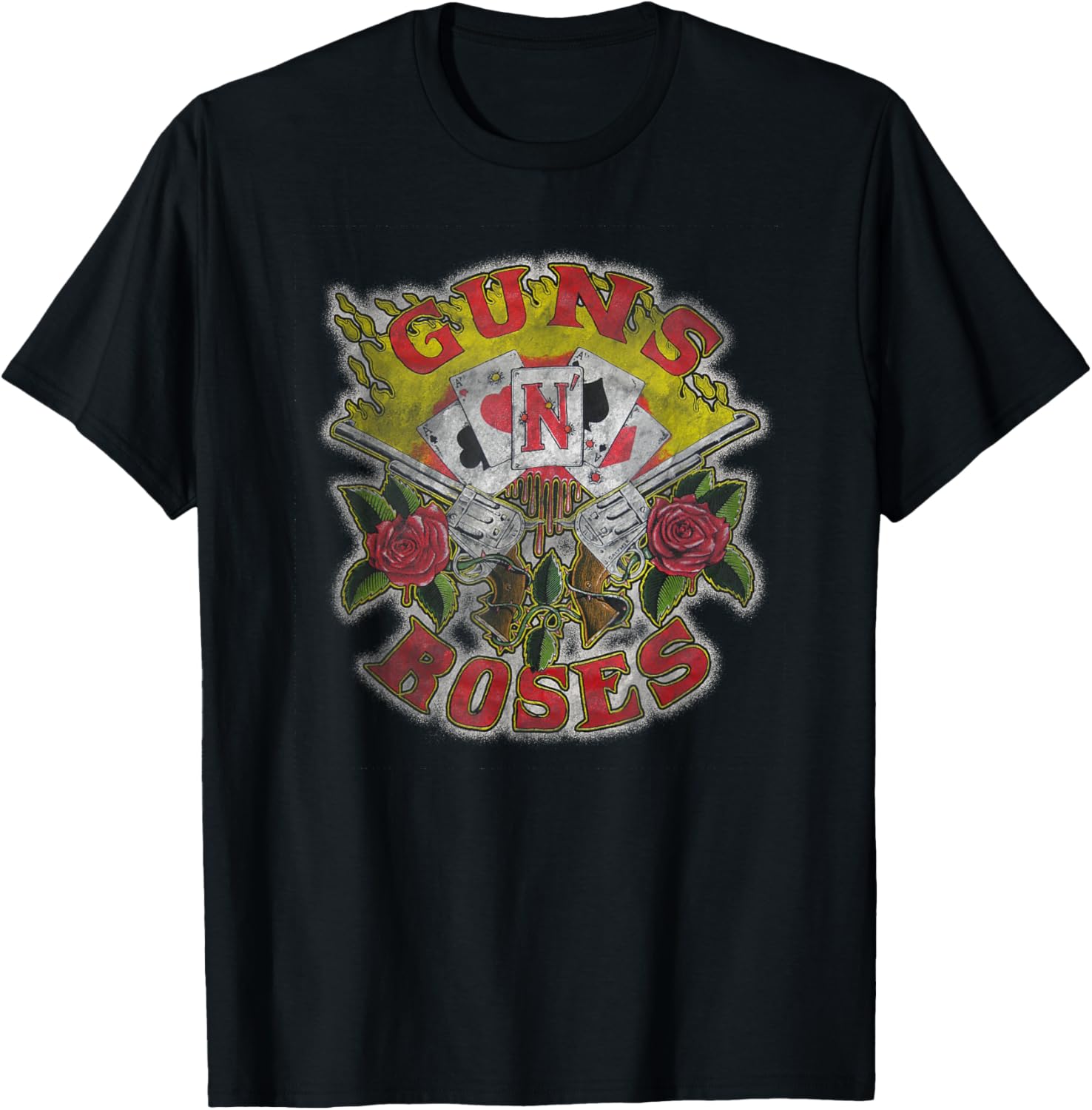 

Guns N Roses Official Cards Distress T-Shirt Small 5XL різнокольоровий