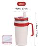 Portable Large Capacity Insulated Water Cup With Straw&Tea Strainer 304 Stainless Steel Leak-proof Water Bottle Drinkwa