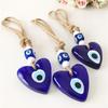 Heart-Shaped Turkish Blue Eye Glass Ornament – Evil Eye Wall Hanging Charm