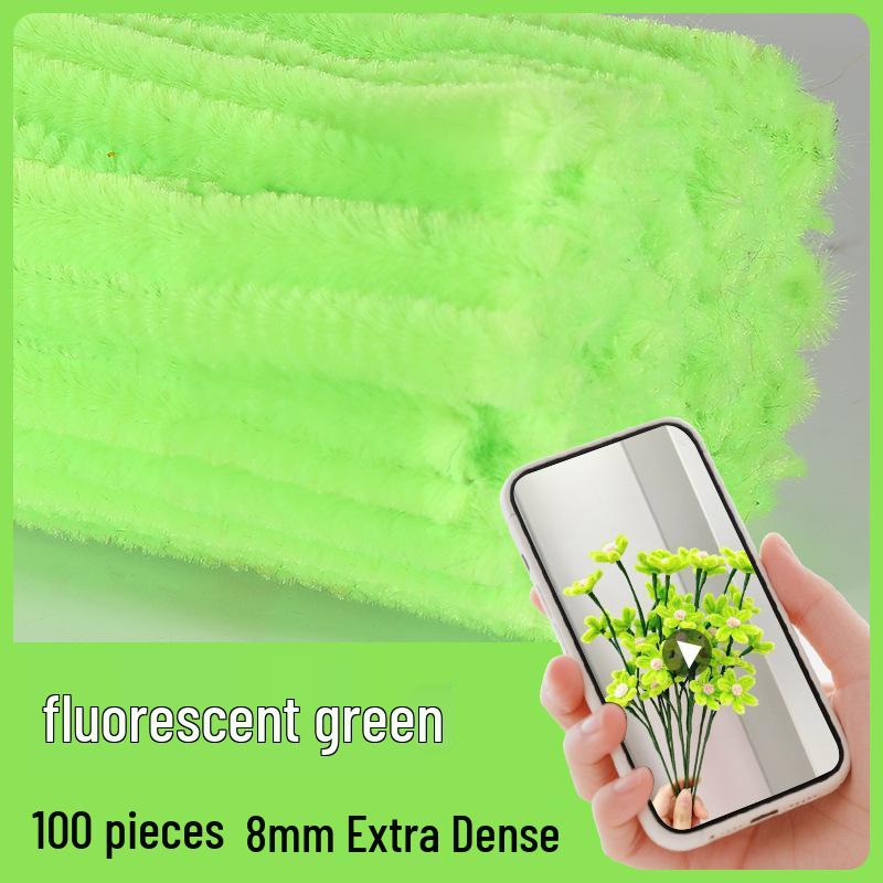 Colorful Chenille Sticks: Craft Pipe Cleaners for Kids' Velvet Flower Bouquets